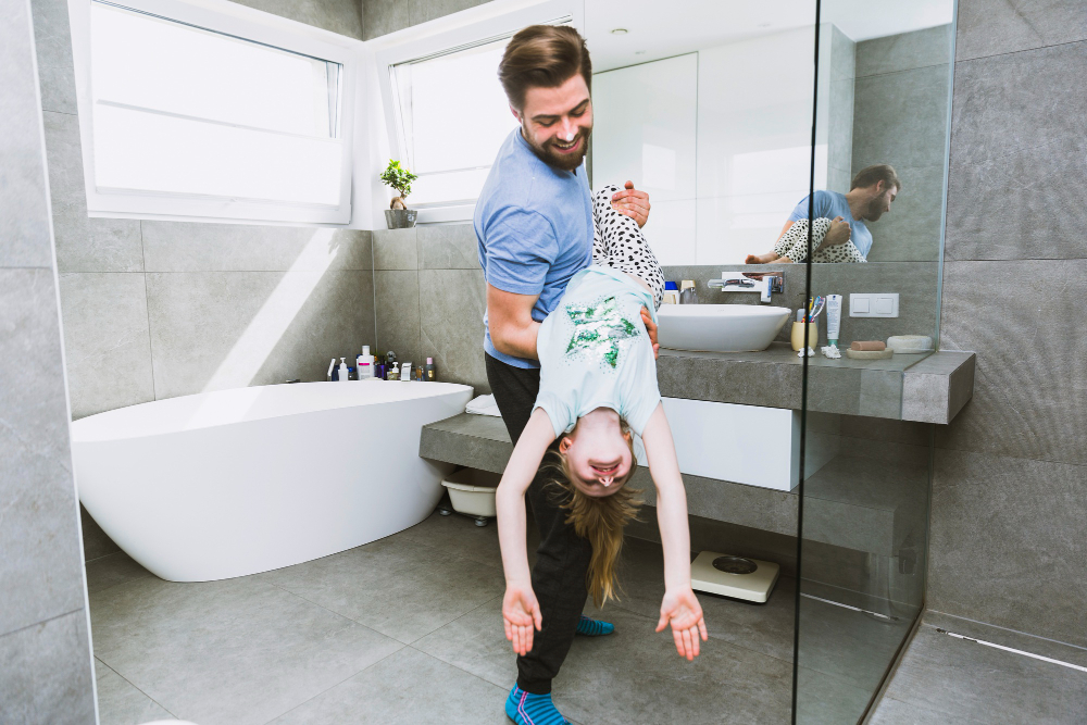 Baignoire angle salle de bain