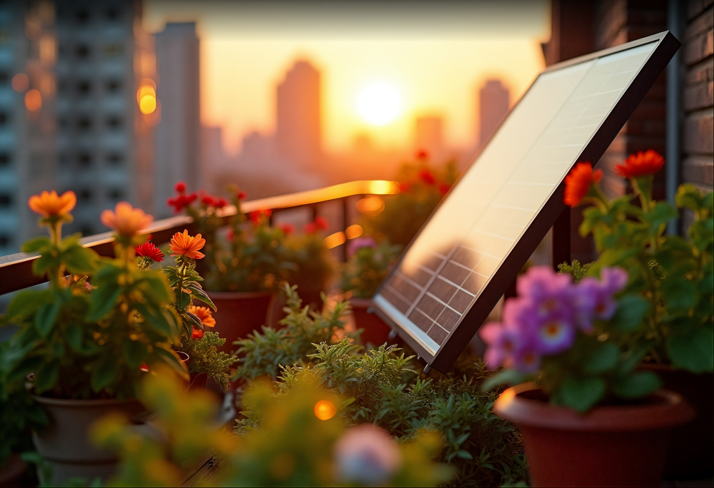 Panneau solaire plug and play sur balcon