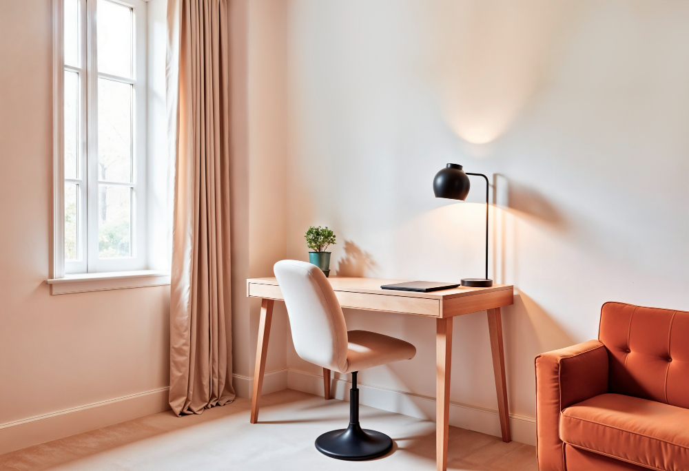 Aménager coin bureau petit salon 20m²