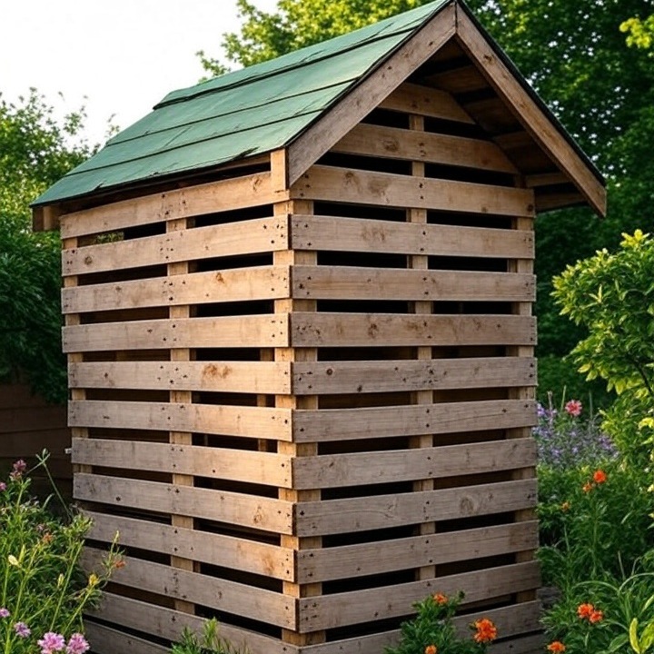 Abri de jardin en palettes