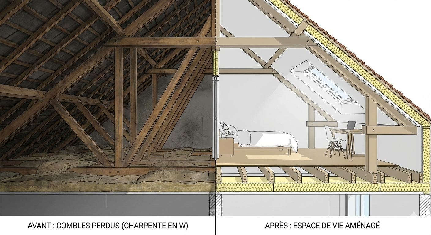 Transformation de combles perdus