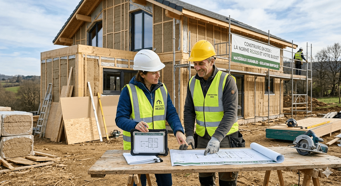 Normes RE2025 pour construction en 2026