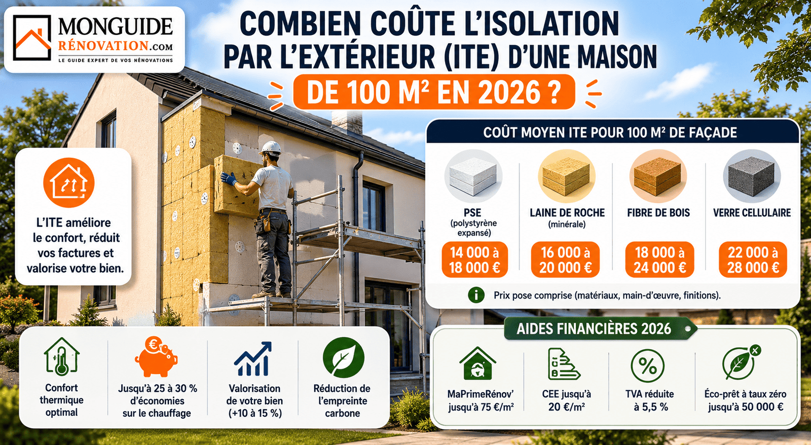 Coût de l'isolation extérieure en 2026