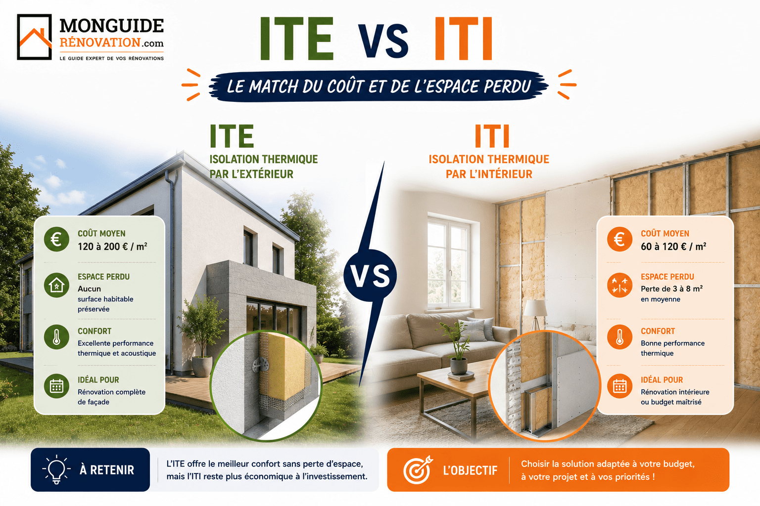 ITE vs ITI solutions d'isolation comparées