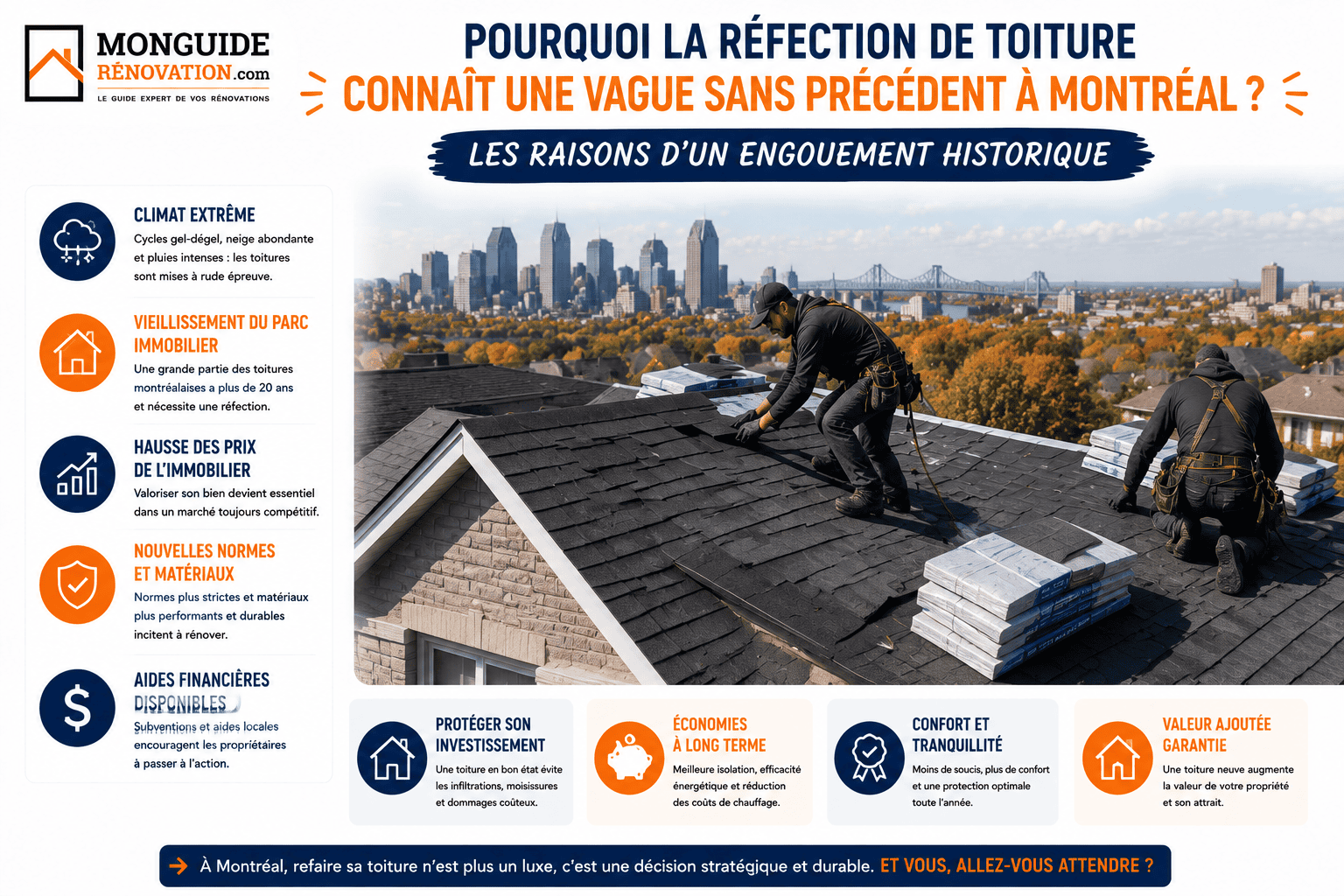 Réfection de toiture à Montréal
