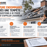 Toiture endommagée après une toiture